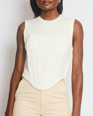 Dion Lee White Corset Style Vest Top Size Medium (UK 10) RRP £500