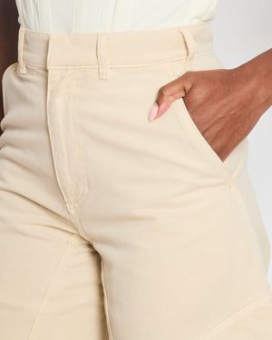 JW Anderson White Wide Leg Jeans with Cargo Pocket Detail Size 24 (UK 4)