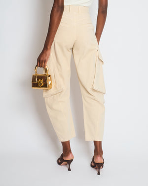 JW Anderson White Wide Leg Jeans with Cargo Pocket Detail Size 24 (UK 4)