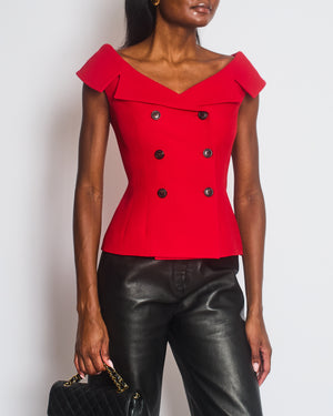Christian Dior Red Double-Breasted Jacket Size FR 36 (UK 8)