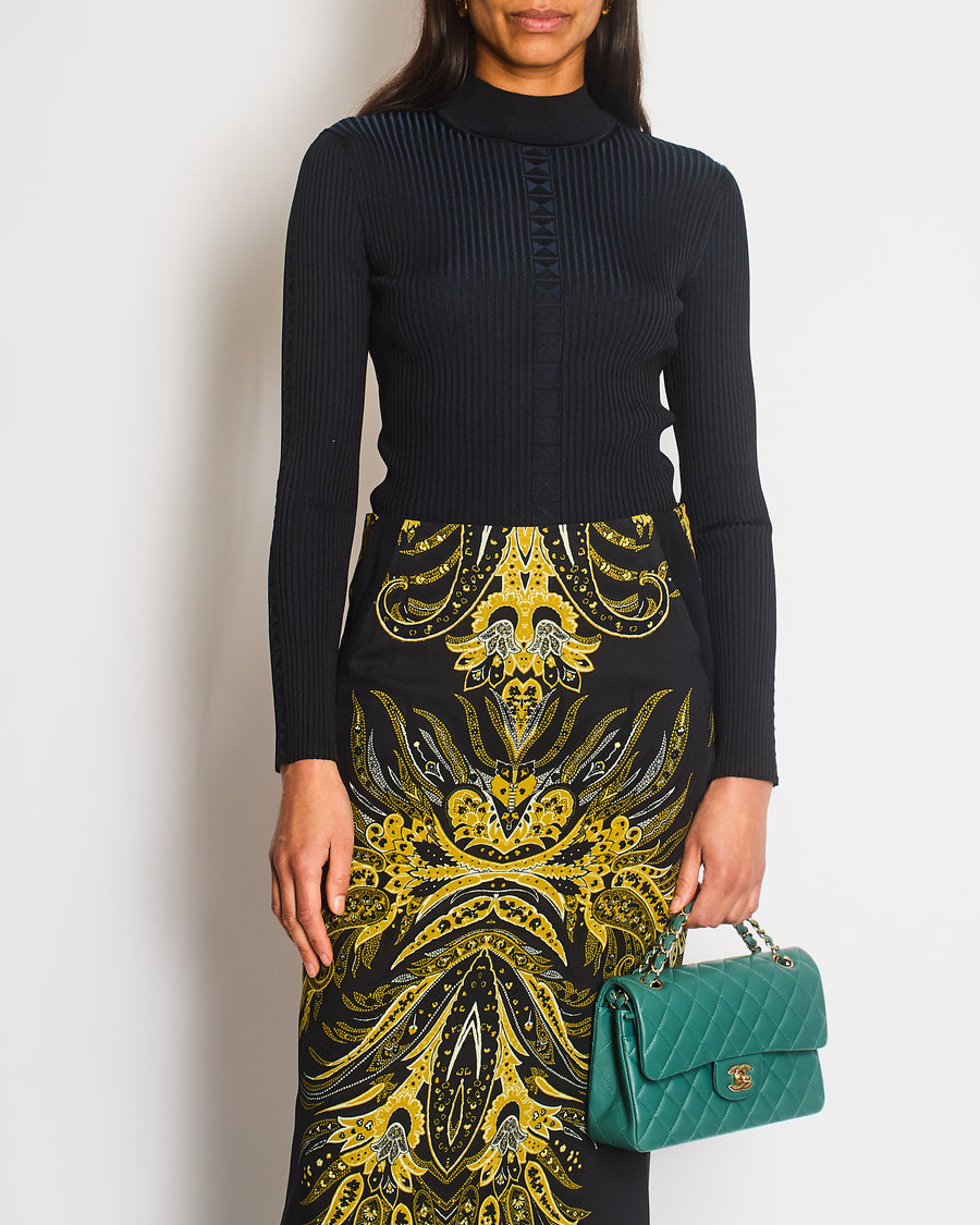 Hermes Long-Sleeve Jumper in Black Shiny Silk Knit RRP - £1,690 Size FR 36 (UK 8)