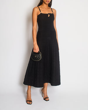 Chanel 25/B Black Knitted Sleeveless Dress with CC Strap and Bow Detail Size FR 38 (UK 10)