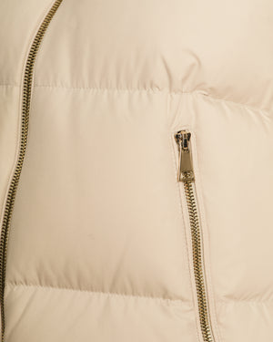 Moncler Cream Puffer Jacket Size 1 (UK 10)