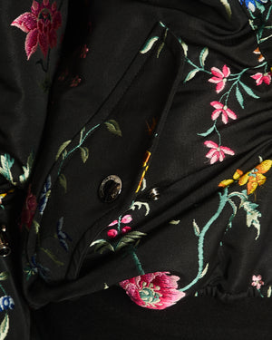 Christian Dior Black Embroidered Bomber Jacket Detail Size FR S-38 (UK 10)