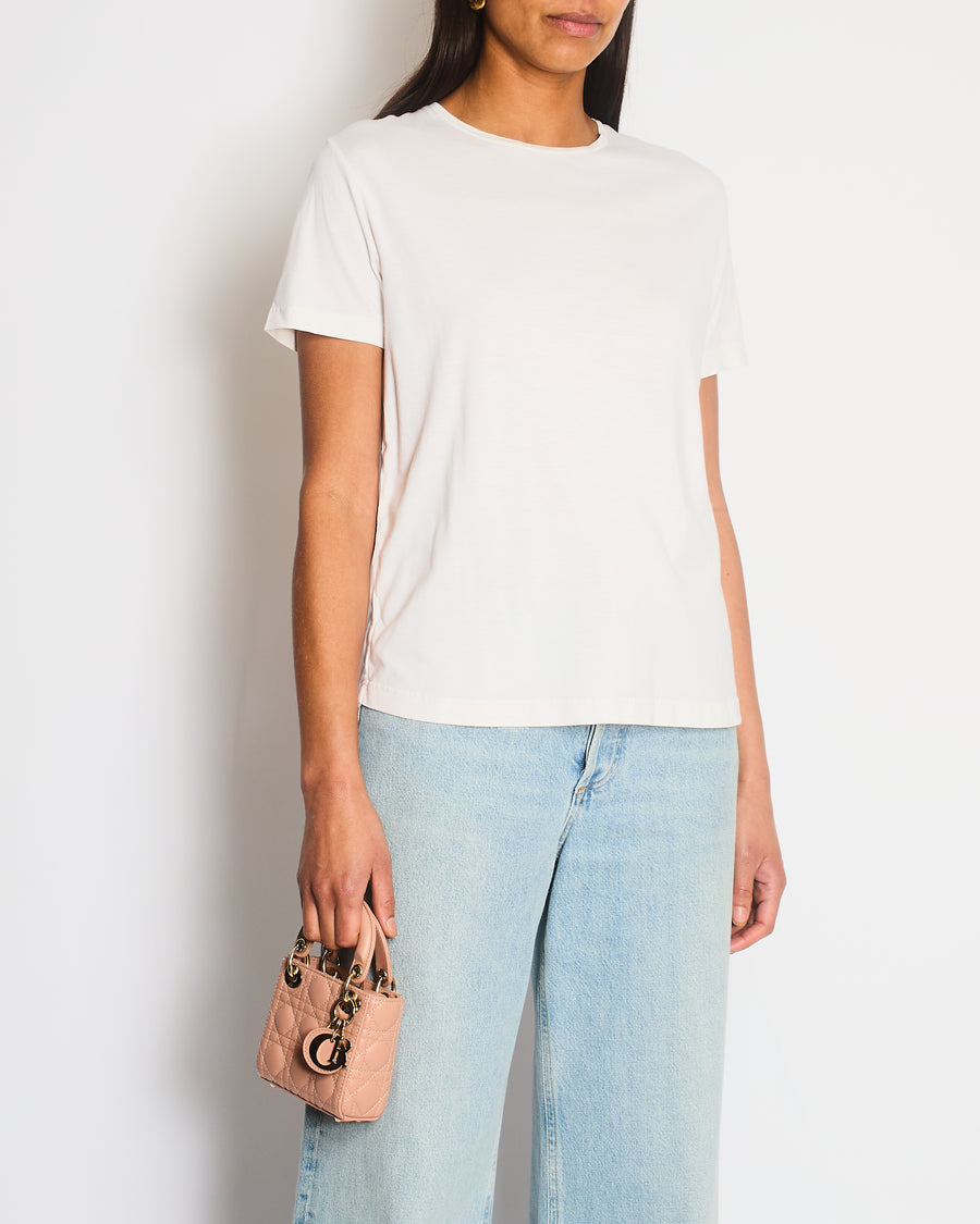 Loro Piana White Plain T-Shirt Size XS (UK 6)