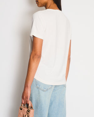 Loro Piana White Plain T-Shirt Size XS (UK 6)