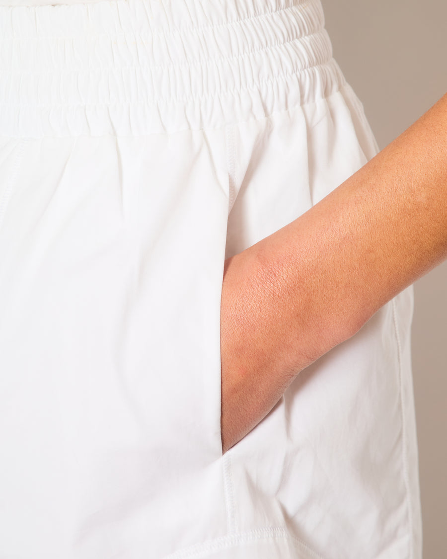 Chanel 23/C White Rhinestone Logo Shorts Size FR 34 (UK 6)