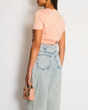 Loro Piana Blush Pink Short Sleeve Logo T-Shirt Size IT 42 (UK 10)