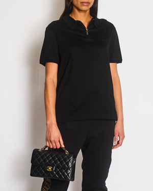 Brioni Black Logo Short Sleeve Polo Size S (UK 6/8)