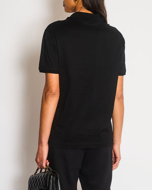 Brioni Black Logo Short Sleeve Polo Size S (UK 6/8)