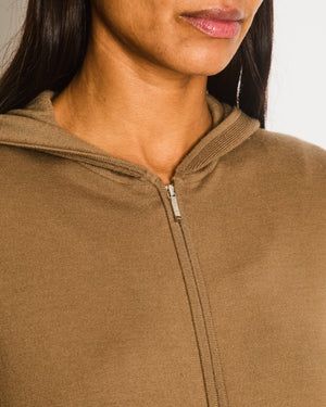 Loro Piana Brown Wool Tracksuit Hoody Top Size S (UK 6/8)