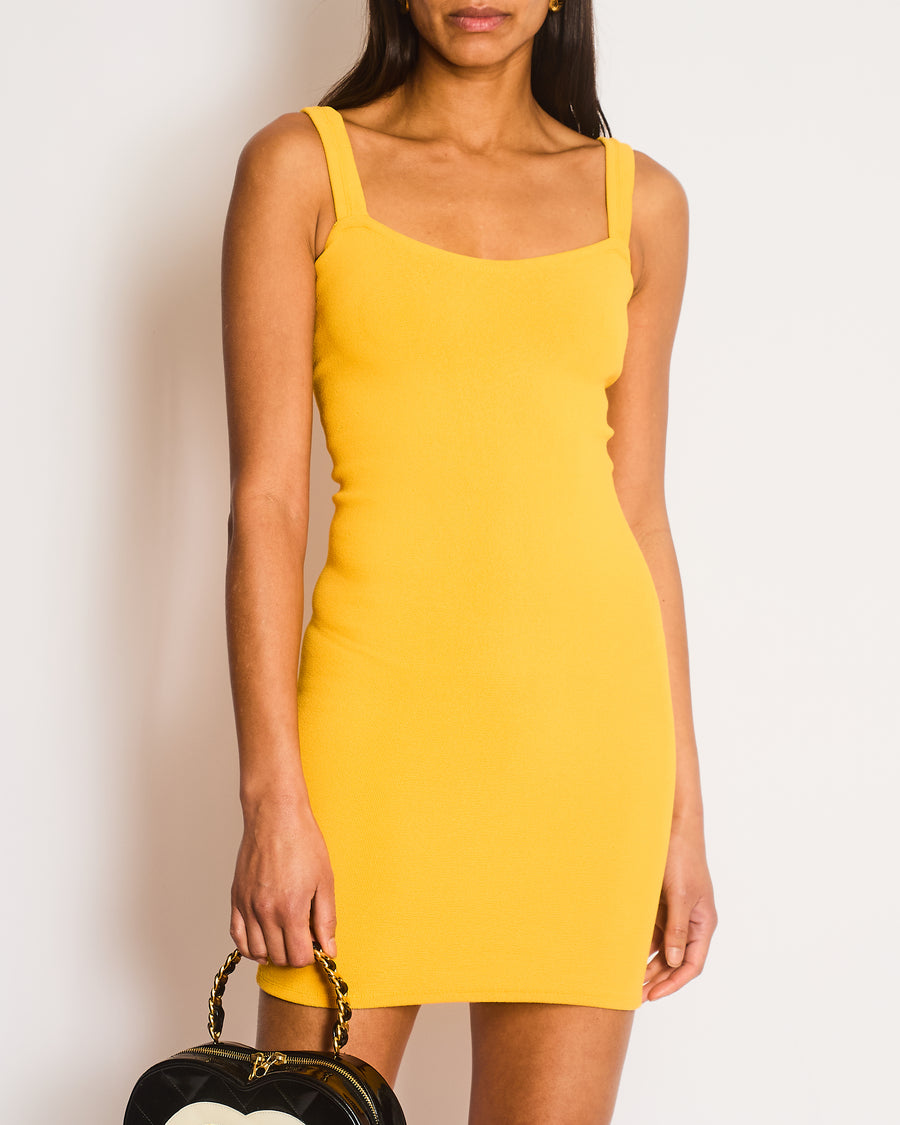Hunza G Yellow Fitted Beach Dress Size XS (UK 6)