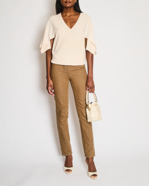 Hermès Brown High-Waisted Skinny Jeans Size FR 34 (UK 6)