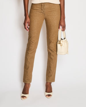Hermès Brown High-Waisted Skinny Jeans Size FR 34 (UK 6)