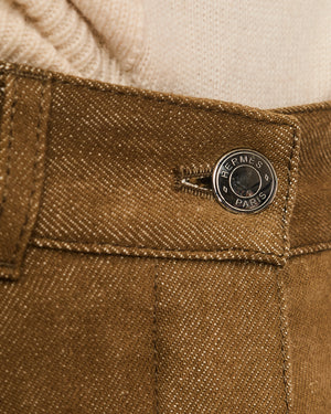 Hermès Brown High-Waisted Skinny Jeans Size FR 34 (UK 6)
