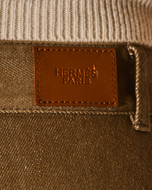 Hermès Brown High-Waisted Skinny Jeans Size FR 34 (UK 6)
