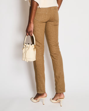 Hermès Brown High-Waisted Skinny Jeans Size FR 34 (UK 6)