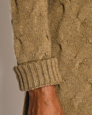 Loro Piana Brown Cashmere Knitted High-Neck Jumper Dress Size IT 42 (UK 10)