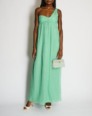 M Missoni Pastel Green One Shoulder Maxi Dress Size UK 10