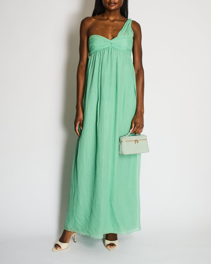 M Missoni Pastel Green One Shoulder Maxi Dress Size UK 10