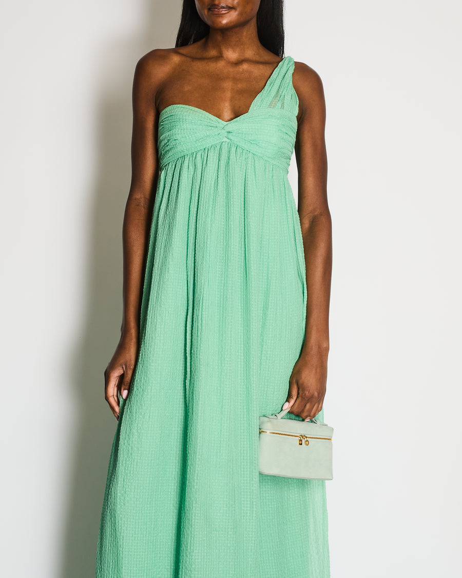 M Missoni Pastel Green One Shoulder Maxi Dress Size UK 10
