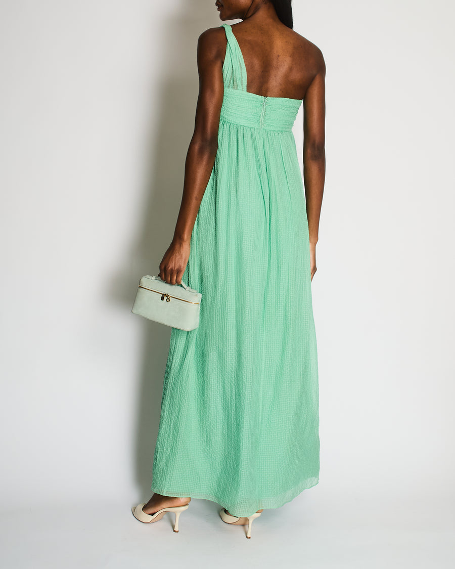 M Missoni Pastel Green One Shoulder Maxi Dress Size UK 10