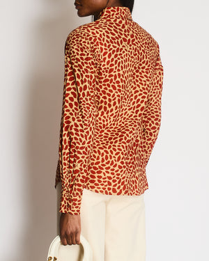 *VINTAGE* Yves Saint Laurent Red Lip Logo Button Down Shirt Size FR 42 (UK 14)