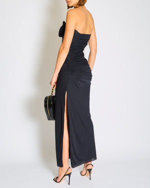 Christopher Esber Navy Looped Bodice Draped Long Dress Size AU 12 (UK 12)