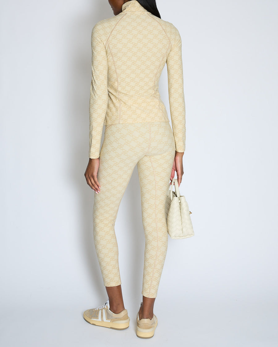 Fendi Cream Monogram Print Jogging Two-Piece Set Size IT 38 (UK 6)