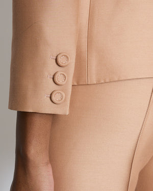 Christian Dior Beige Bar Jacket with Matching Trouser Set Size FR 36 (UK 8)