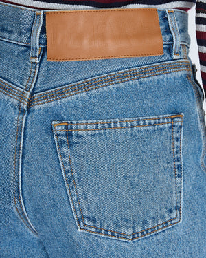 Loewe Blue Stone Wash Anagram Straight Leg Jeans Size FR 38 (UK 10)