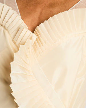 *VERY RARE* Christian Dior by John Galliano Fall 2006 Ivory Ruffle Runway Maxi Dress Size FR 38 (UK 10)