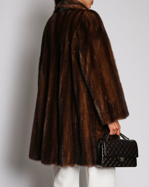 Alexandre Brown Mink Fur Coat Size UK 8/10