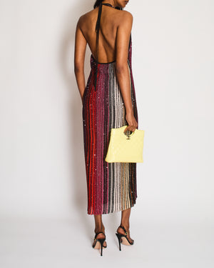 Missoni Red Halter Neck Glitter Maxi Dress Size IT 40 (UK 8)