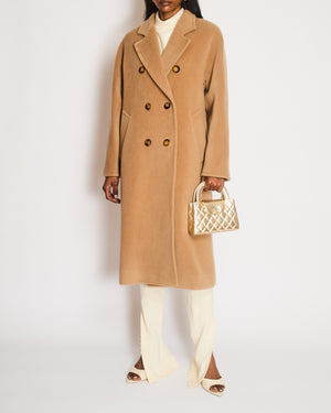 Max Mara Beige Wool Double-Breasted Coat Size IT 34 (UK 4)