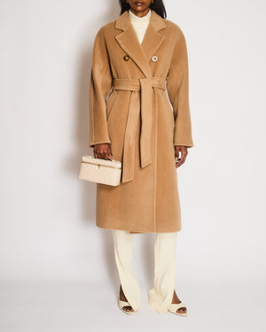 Max Mara Beige Wool Double-Breasted Coat Size IT 34 (UK 4)
