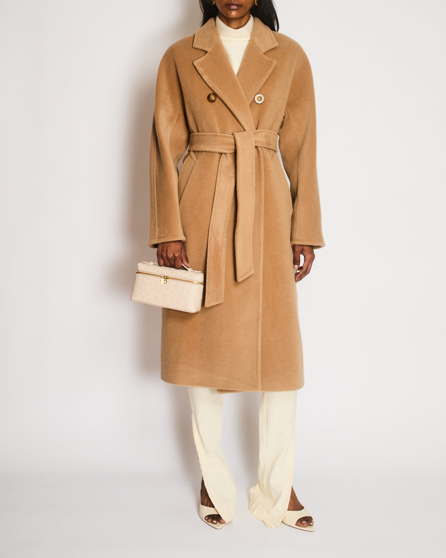 Max Mara Beige Wool Double-Breasted Coat Size IT 34 (UK 4)