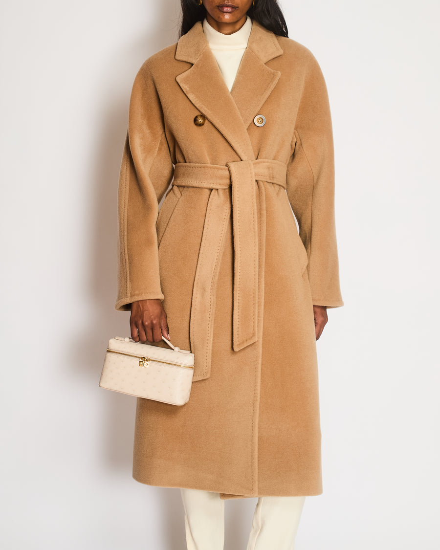 Max Mara Beige Wool Double-Breasted Coat Size IT 34 (UK 4)