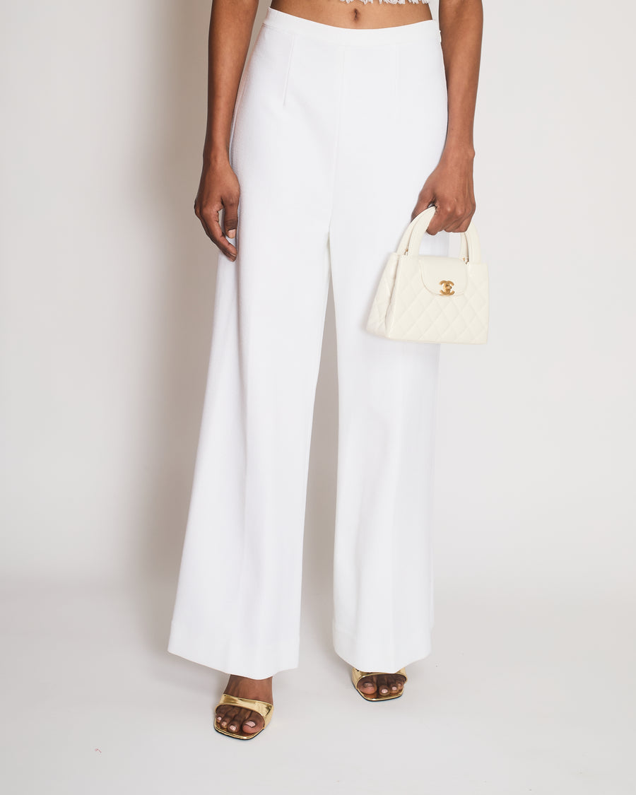 Alaïa White High-Waisted Trousers Size FR 38 (UK 10)