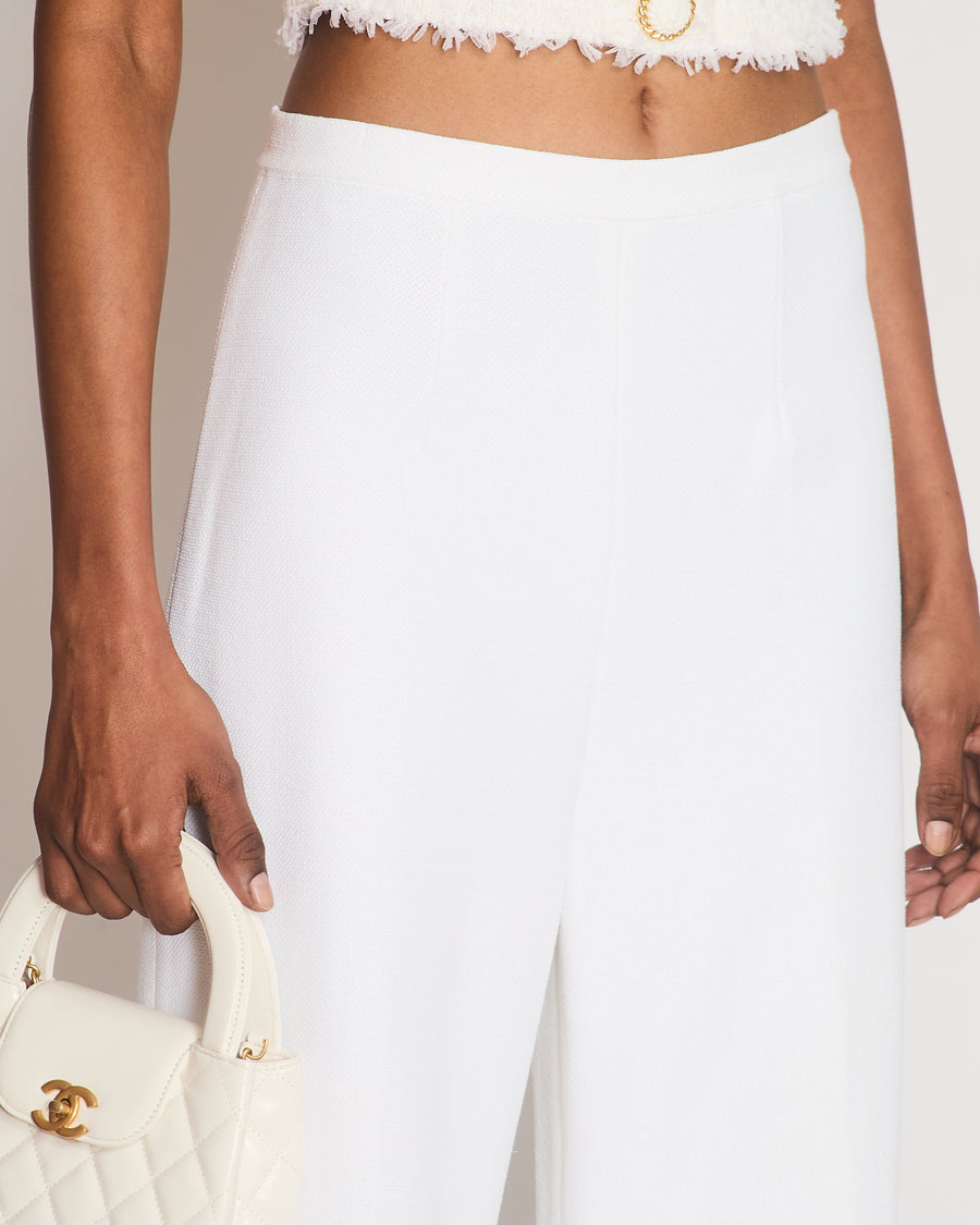Alaïa White High-Waisted Trousers Size FR 38 (UK 10)