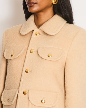 Celine Beige Button Down Jacket with Pocket Detail Size FR 36  (UK 8)