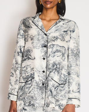 Christian Dior White Toile Du Jouy Two-Piece Set Size FR 36 (UK 8)