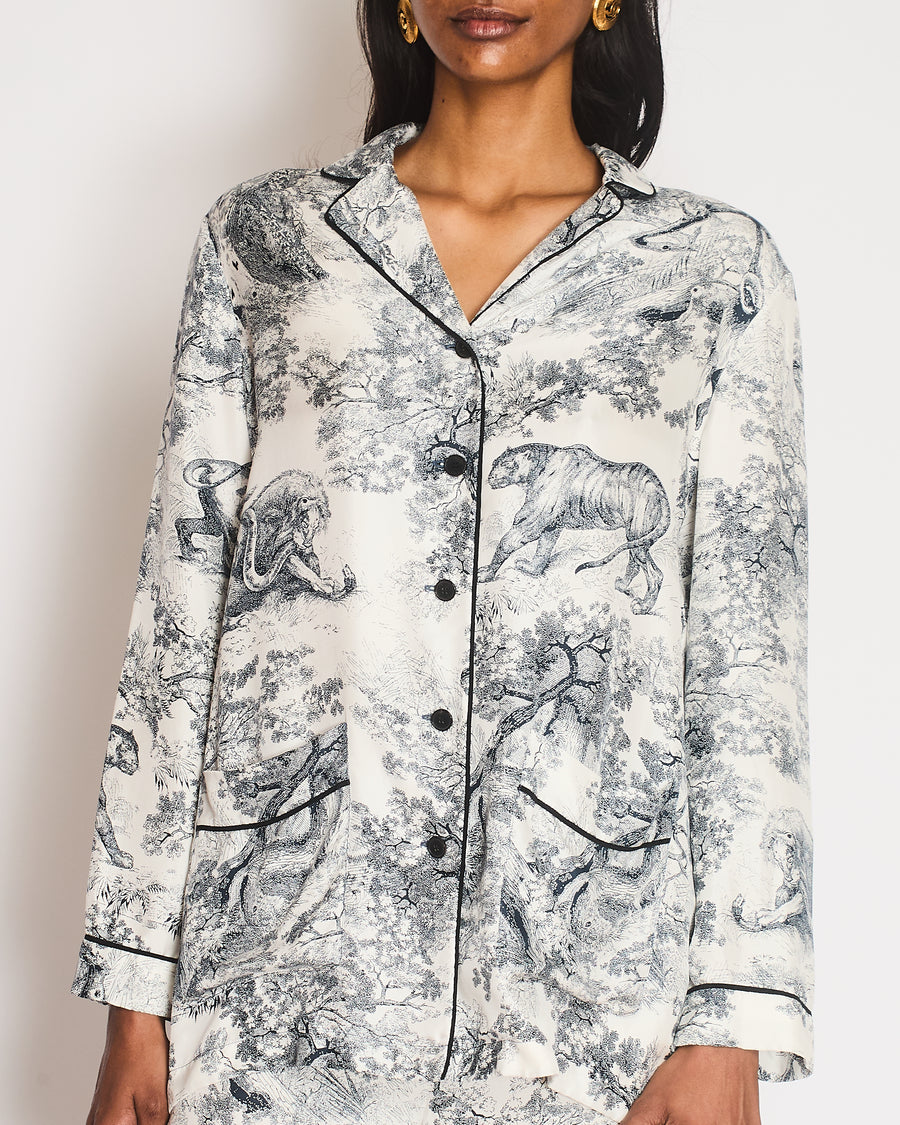 Christian Dior White Toile Du Jouy Two-Piece Set Size FR 36 (UK 8)