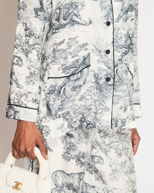 Christian Dior White Toile Du Jouy Two-Piece Set Size FR 36 (UK 8)