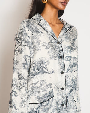 Christian Dior White Toile Du Jouy Two-Piece Set Size FR 36 (UK 8)