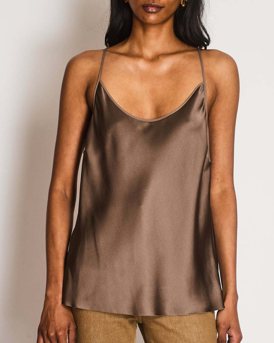 Christopher Kane Bronze Silk Slip on Vest Top Size RUS 42 (UK 8)