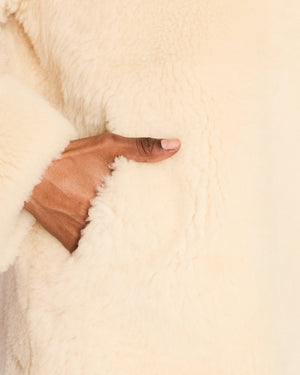 Loro Piana Light Beige Shearling and Lambskin Reversible Jacket IT 38 (UK 6)