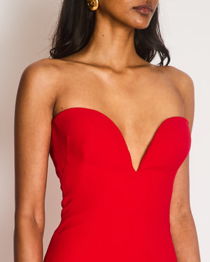 Monot Red Strapless Mini Dress Size IT 42 (UK 10) RRP £1,440