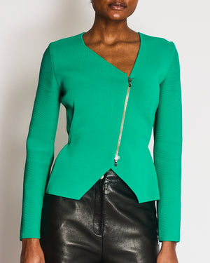 Roland Mouret Green Asymmetric Long Sleeve Jacket Size FR 36 (UK 8)