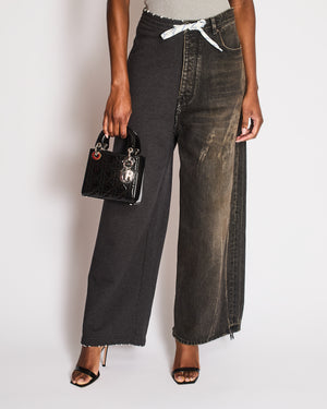 Balenciaga Unisex Black Cut-Up Baggy Hybrid Denim and Tracksuit Trousers Size S (UK 8)